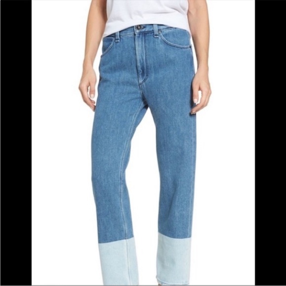 rag & bone Nihon Selv Two Tone High Rise Straight Leg Jean - Picture 6 of 15